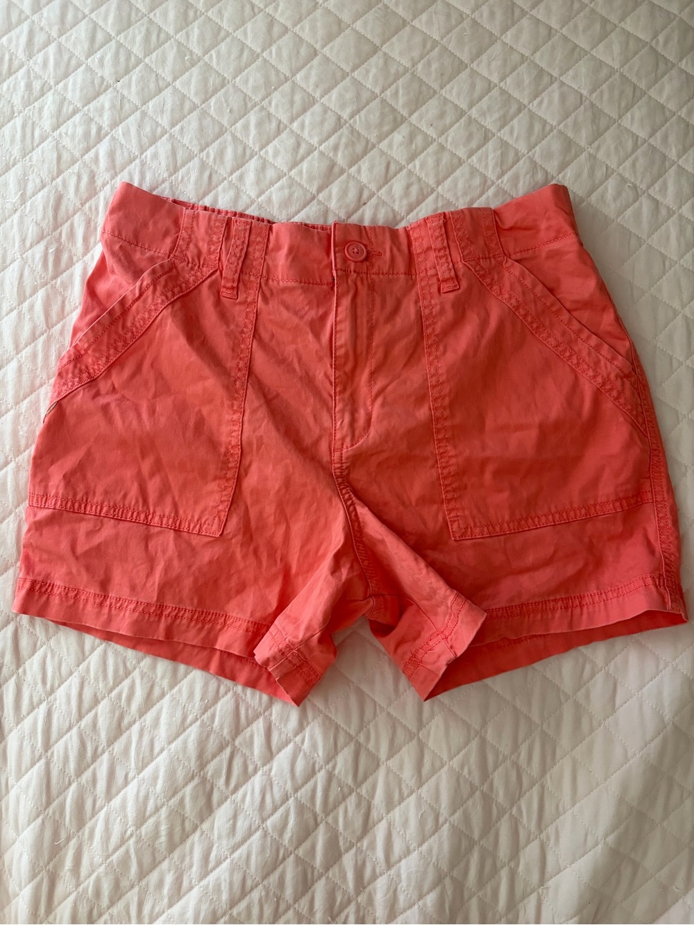 Magellan Outdoors Coral Orange Pink Women’s Cargo Shorts
